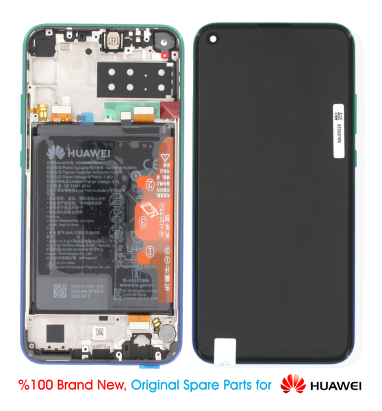 Huawei P40 lite E Aurora Blue Display - 02353FMX
