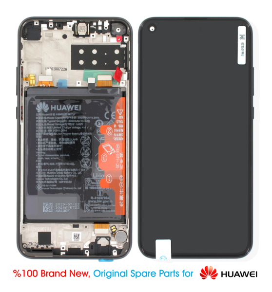 Huawei P40 Lite E Black Display - 02353FMW