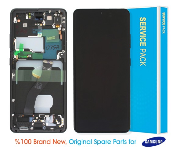 Samsung Galaxy S21 Ultra 5G (SM-G988)Display Phantom black GH82-26035A