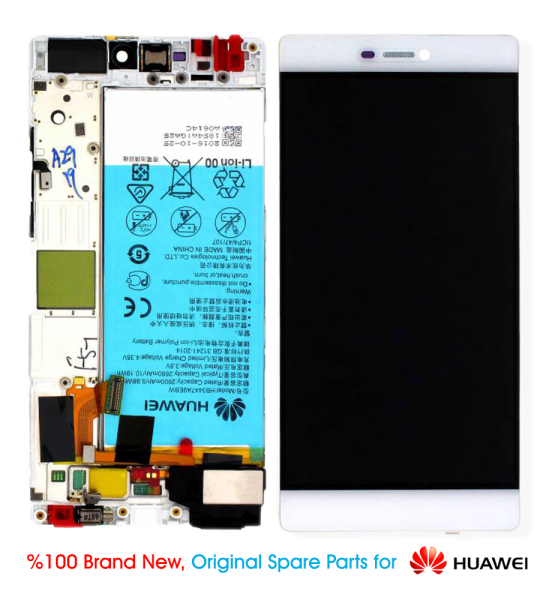Huawei P8 LCD ohne Rahmen Weiß