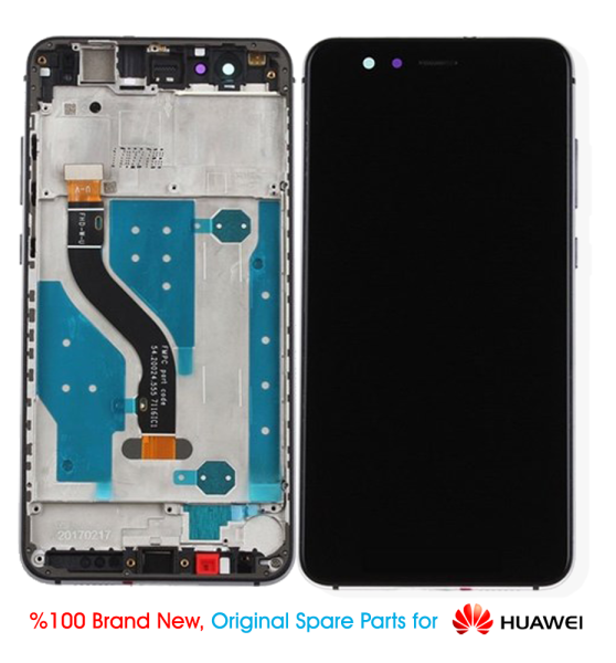 Huawei P10 Lite LCD mit Rahmen - Black