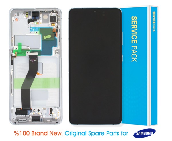 Samsung Galaxy S21 Ultra 5G SM-G988 Display Phantom Silver GH82-26035B